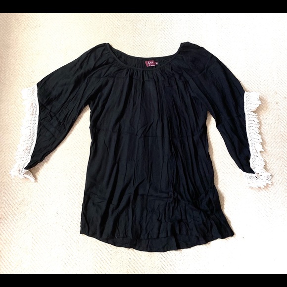 Black Boho Tunic - Picture 1 of 5